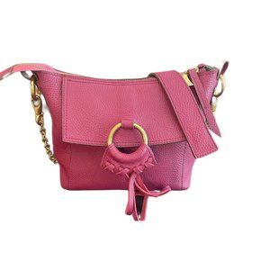 Bush Princess Leather Purse Pink Fuschia Handmade in Kenya Shoulder Bag